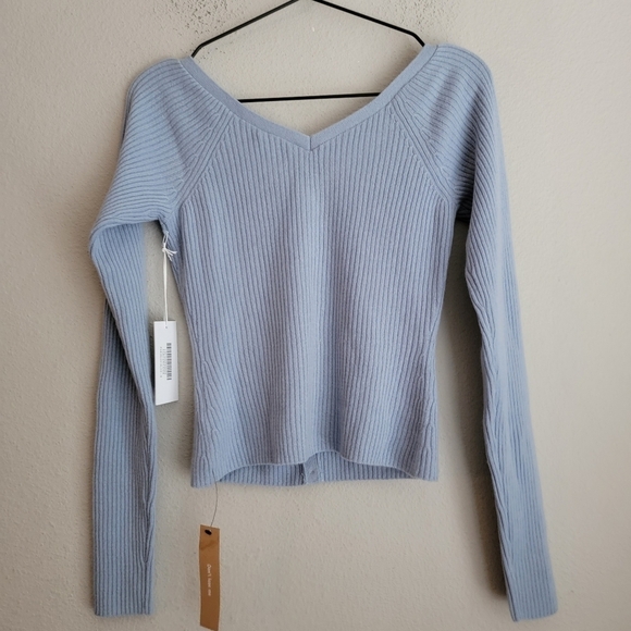 Reformation Faro Sweater in Parisian Blue size S NWT - Picture 6 of 10